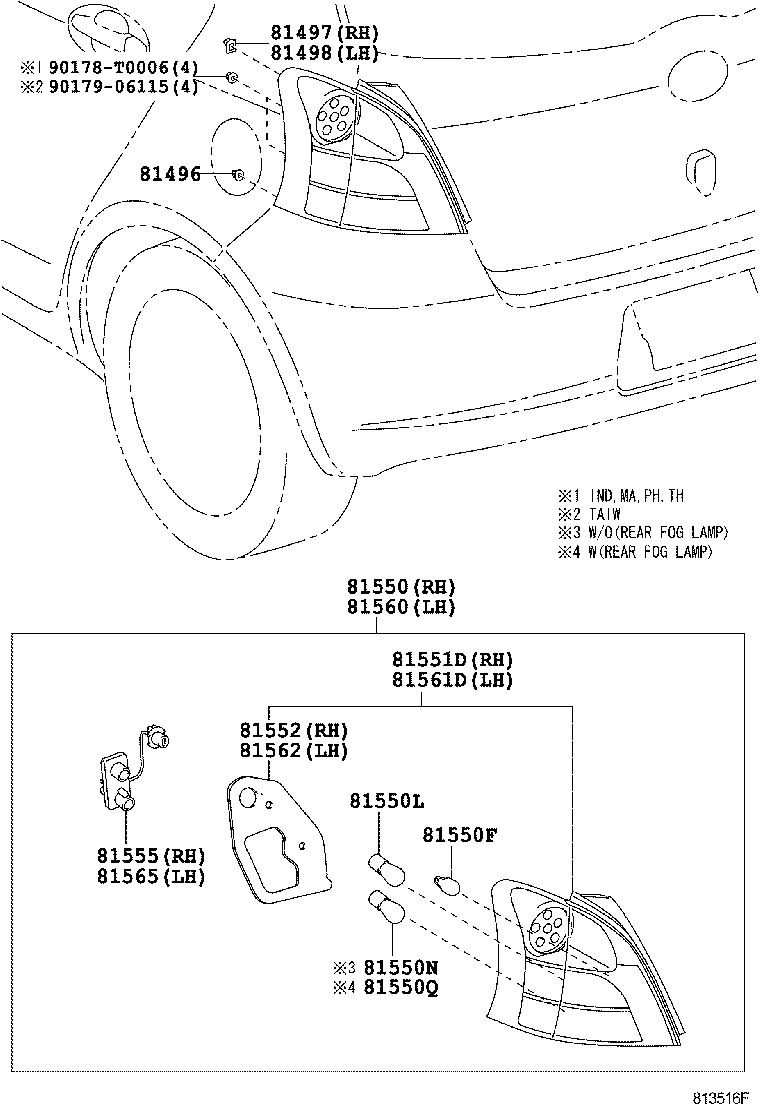  YARIS ASIA |  REAR COMBINATION LAMP