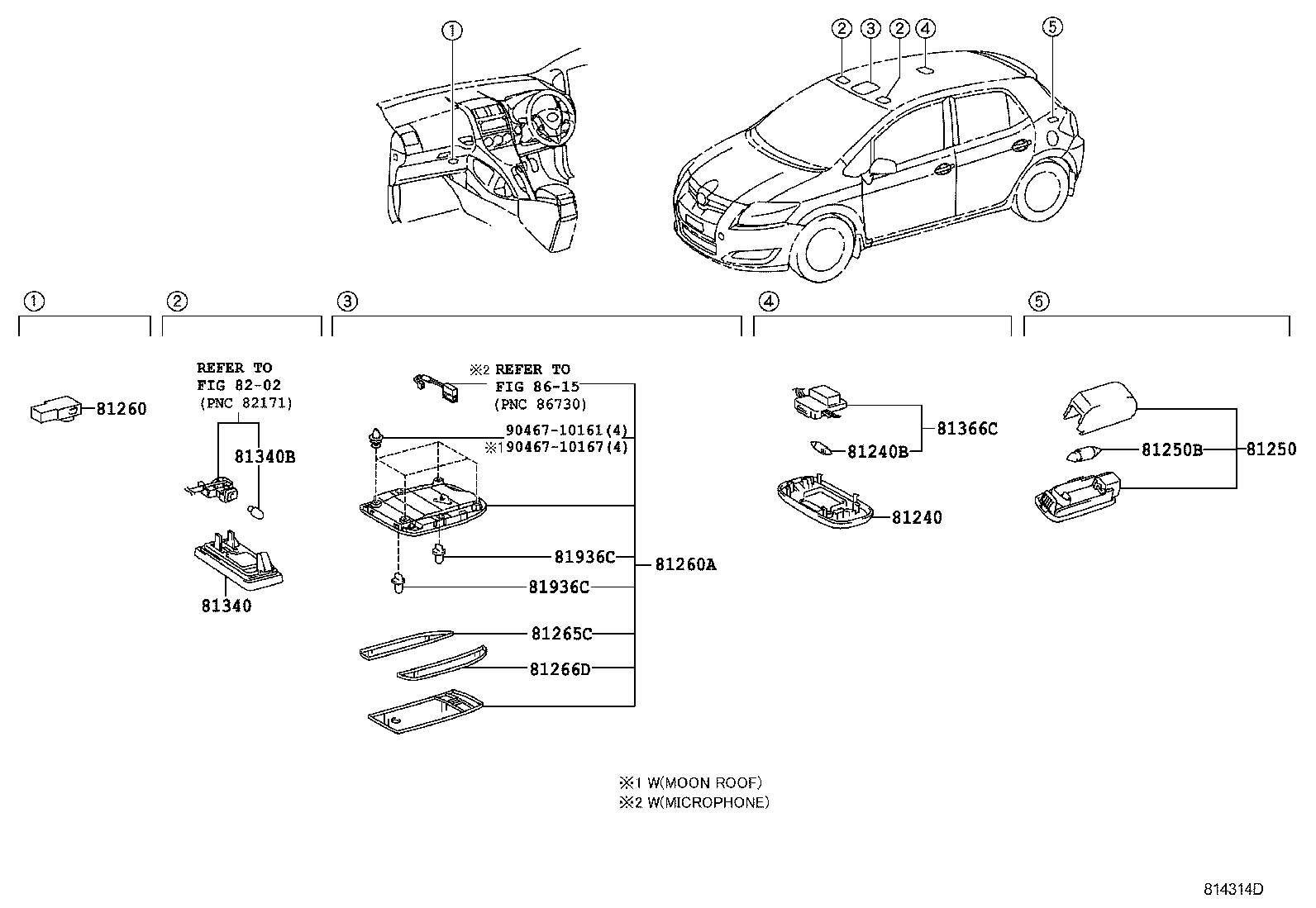  AURIS UKP |  INTERIOR LAMP