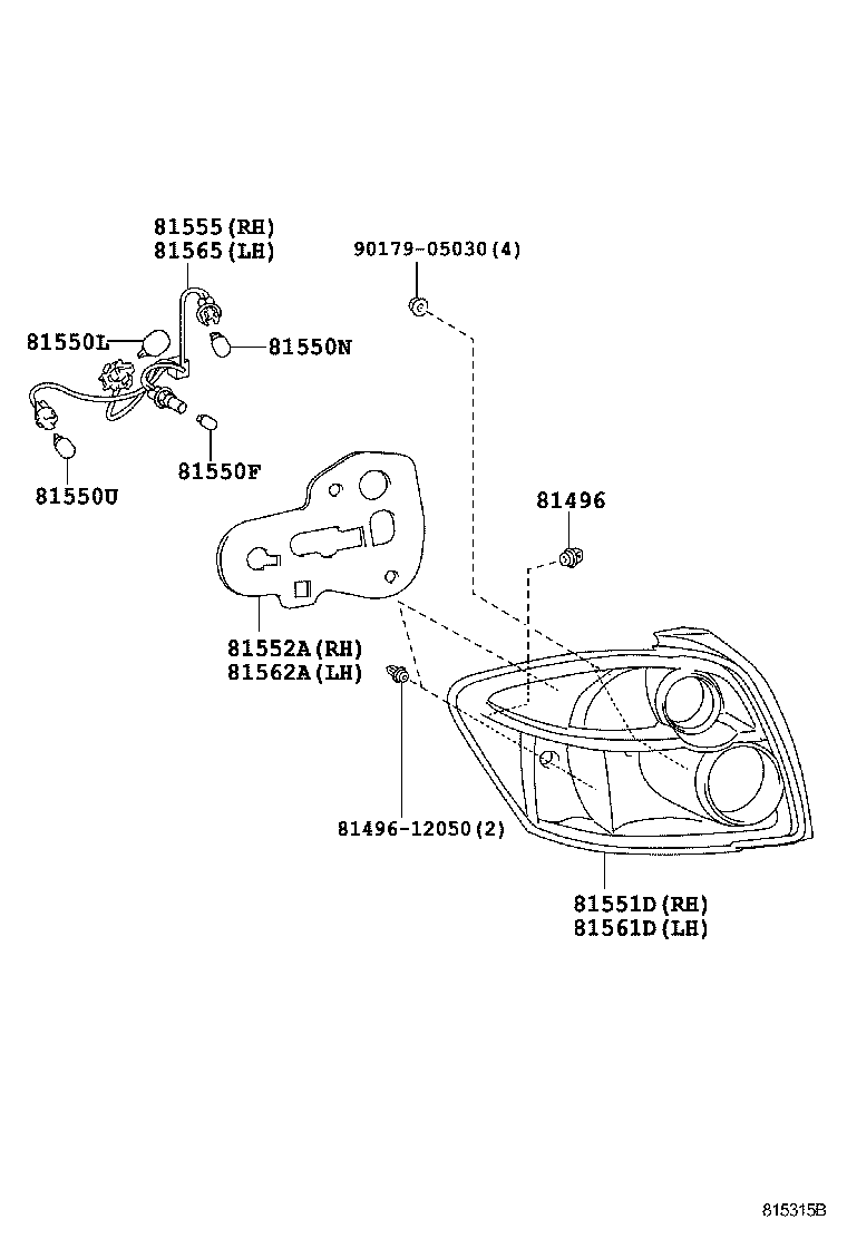  AURIS UKP |  REAR COMBINATION LAMP