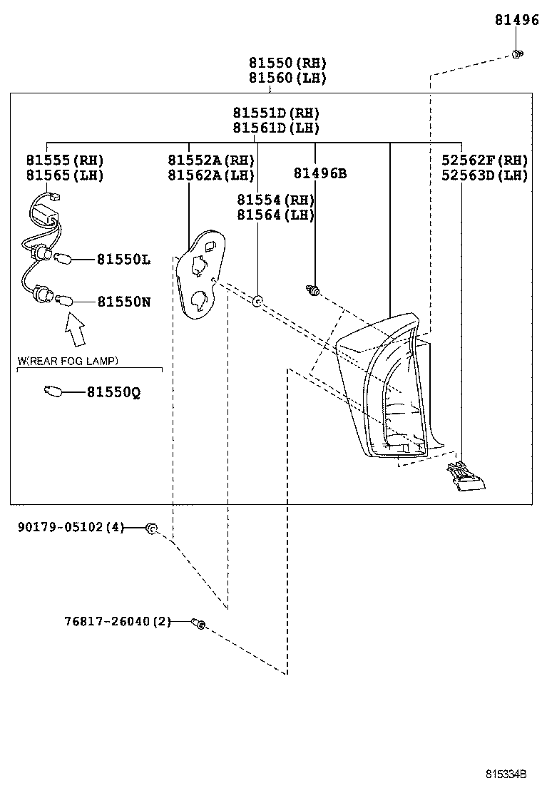  PRIUS CHINA |  REAR COMBINATION LAMP
