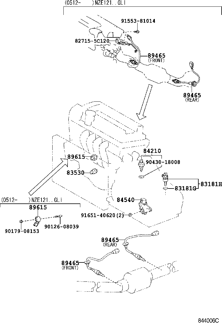  COROLLA |  SWITCH RELAY COMPUTER