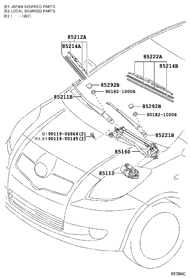 YARIS ASIA |  WINDSHIELD WIPER