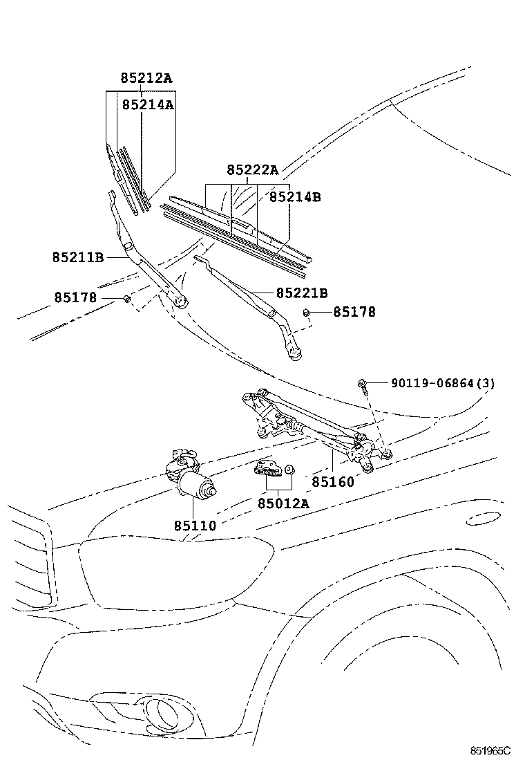  HIGHLANDER KLUGER |  WINDSHIELD WIPER