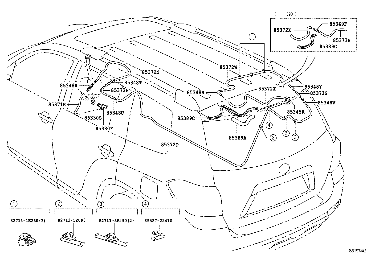  HIGHLANDER KLUGER |  REAR WASHER