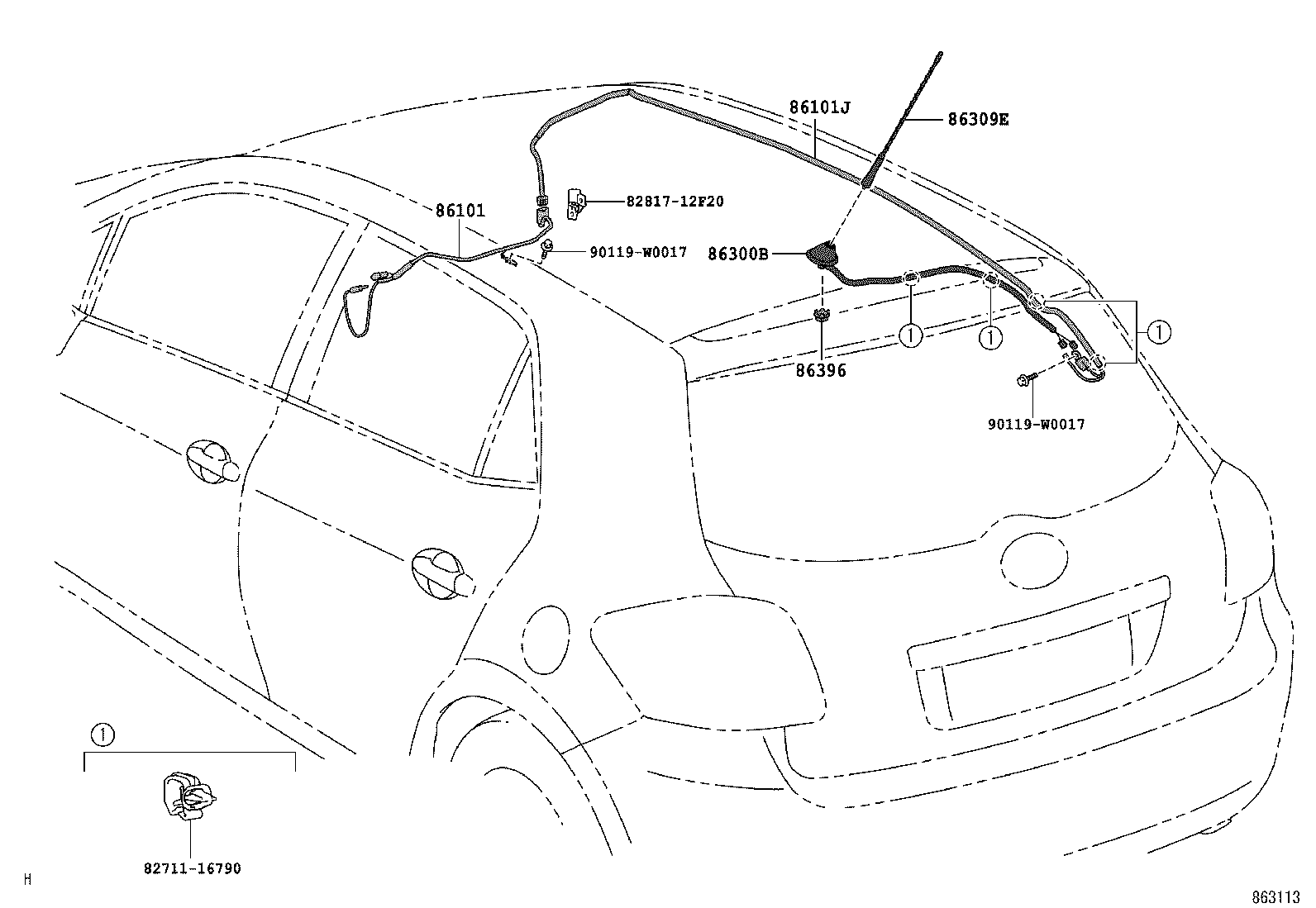  AURIS UKP |  ANTENNA