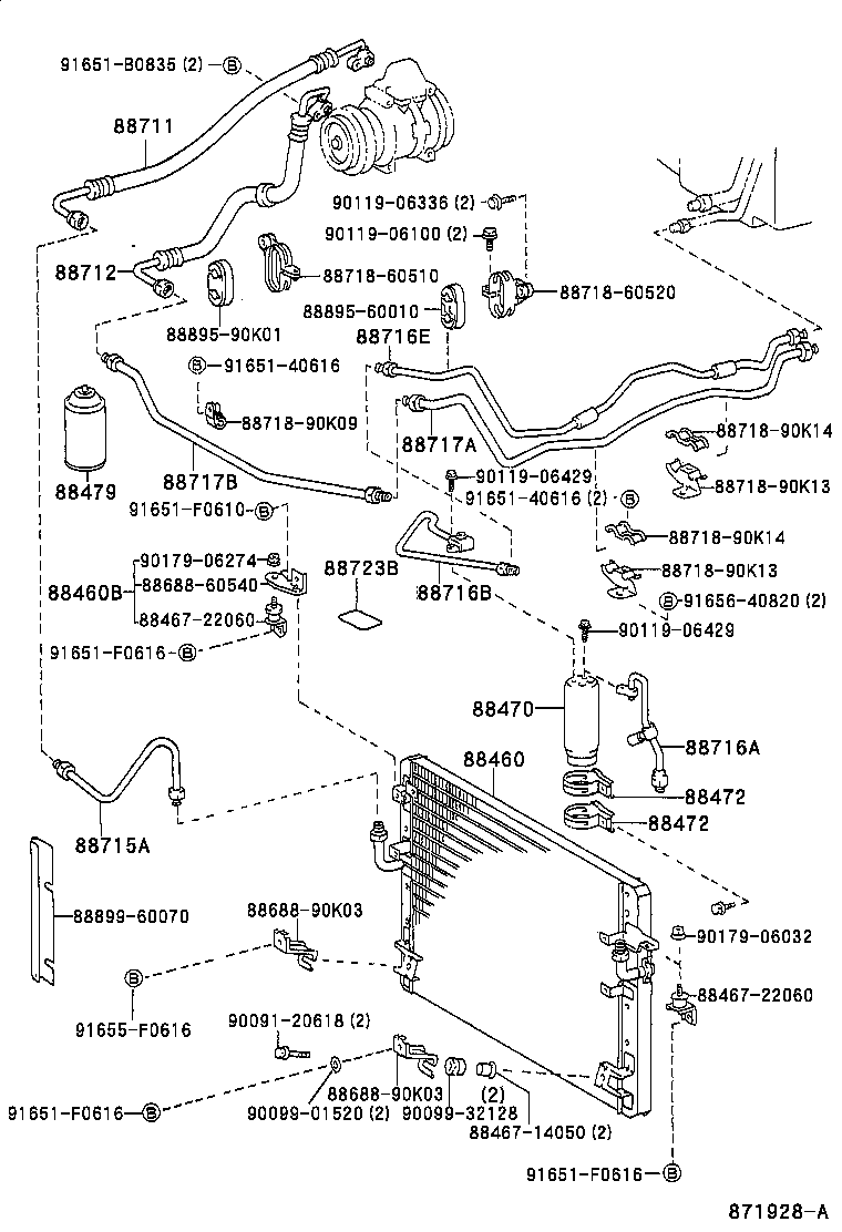  LAND CRUISER 70 |  HEATING AIR CONDITIONING COOLER PIPING