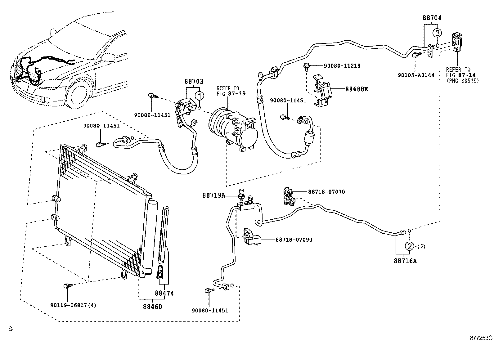  AVALON |  HEATING AIR CONDITIONING COOLER PIPING