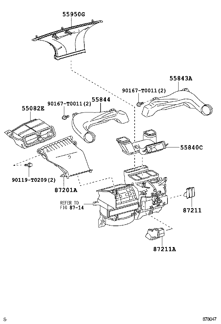  YARIS ASIA |  HEATING AIR CONDITIONING CONTROL AIR DUCT