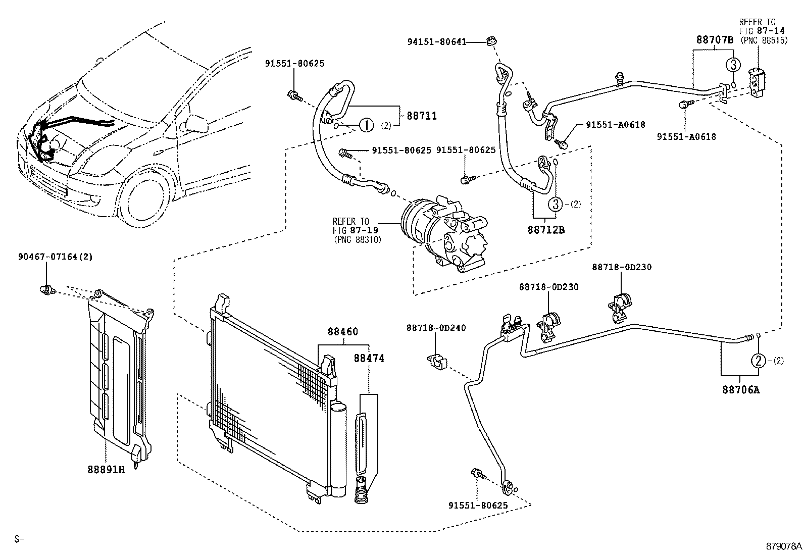  YARIS ASIA |  HEATING AIR CONDITIONING COOLER PIPING