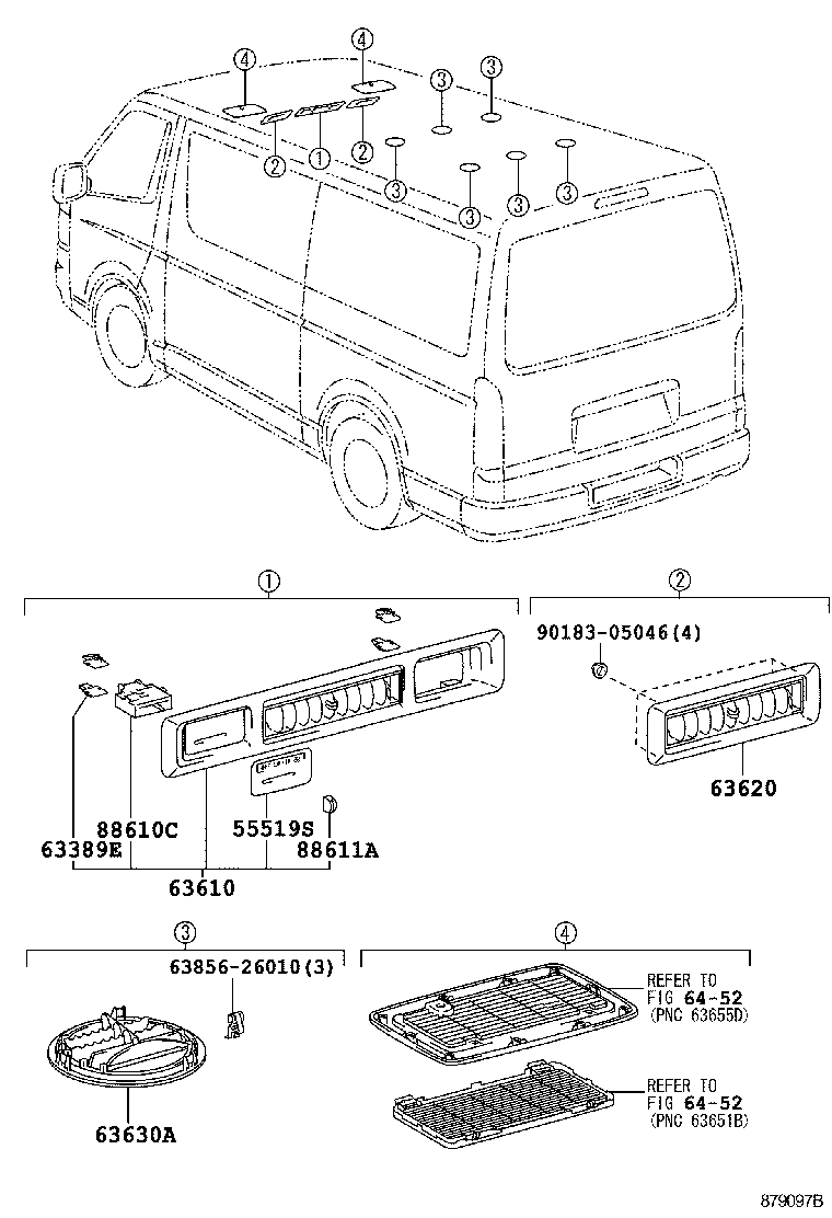  HIACE |  HEATING AIR CONDITIONING CONTROL AIR DUCT