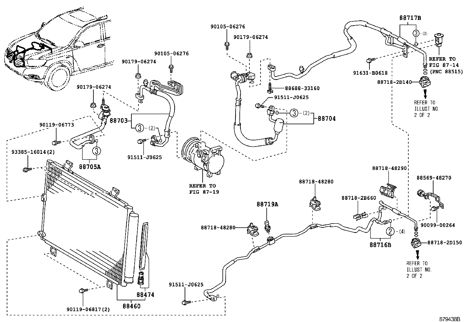  HIGHLANDER KLUGER |  HEATING AIR CONDITIONING COOLER PIPING