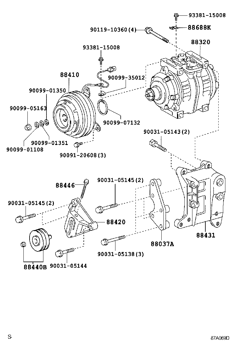  COASTER |  HEATING AIR CONDITIONING COMPRESSOR