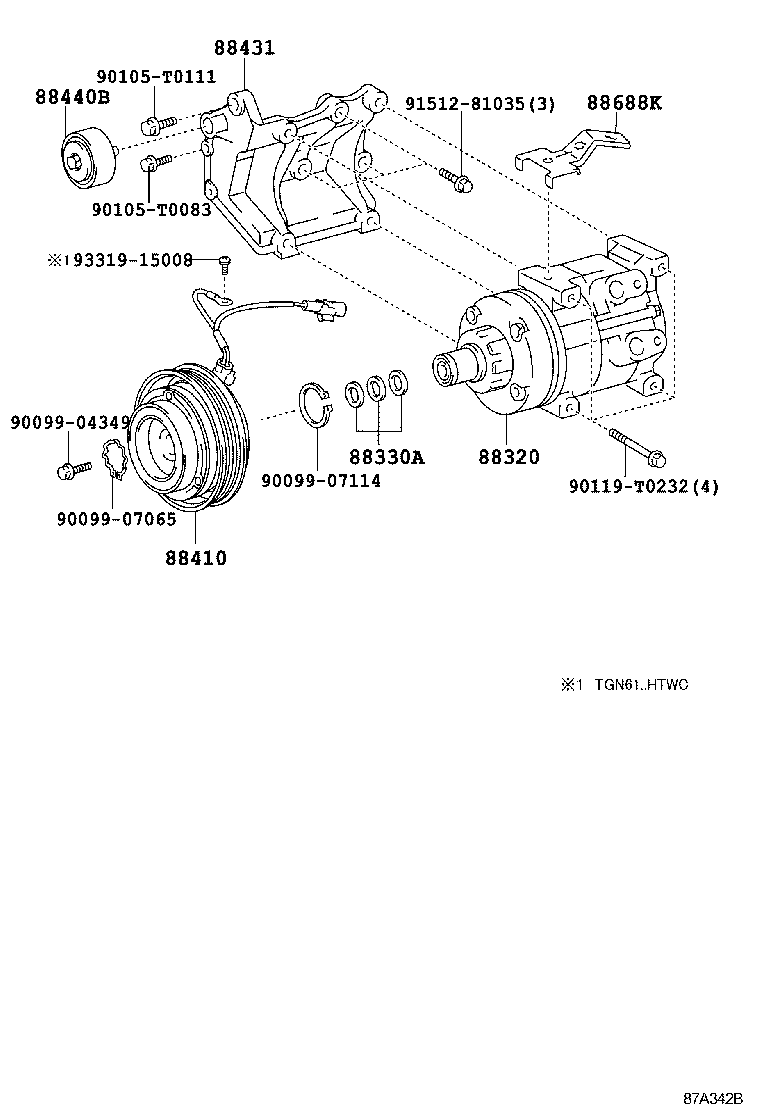  FORTUNER |  HEATING AIR CONDITIONING COMPRESSOR