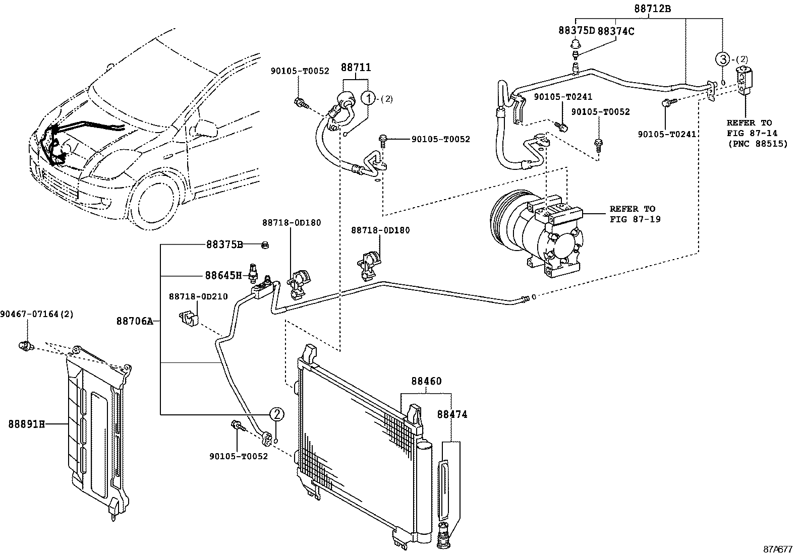  YARIS ASIA |  HEATING AIR CONDITIONING COOLER PIPING