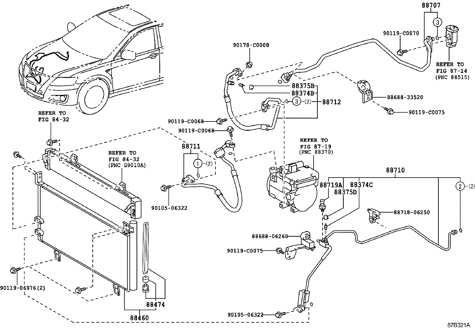  CAMRY CHINA |  HEATING AIR CONDITIONING COOLER PIPING