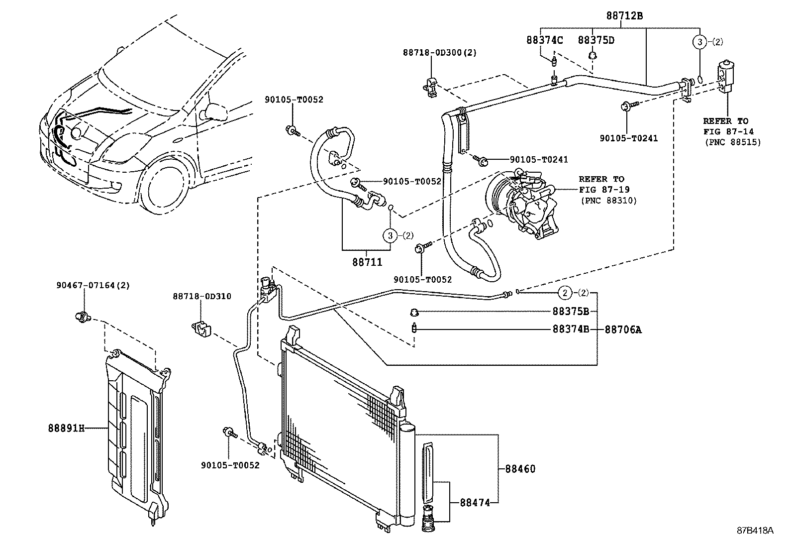  VIOS |  HEATING AIR CONDITIONING COOLER PIPING