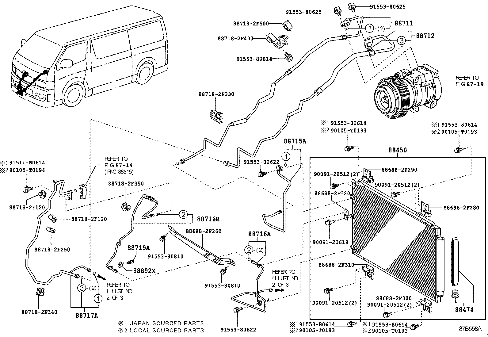  HIACE |  HEATING AIR CONDITIONING COOLER PIPING