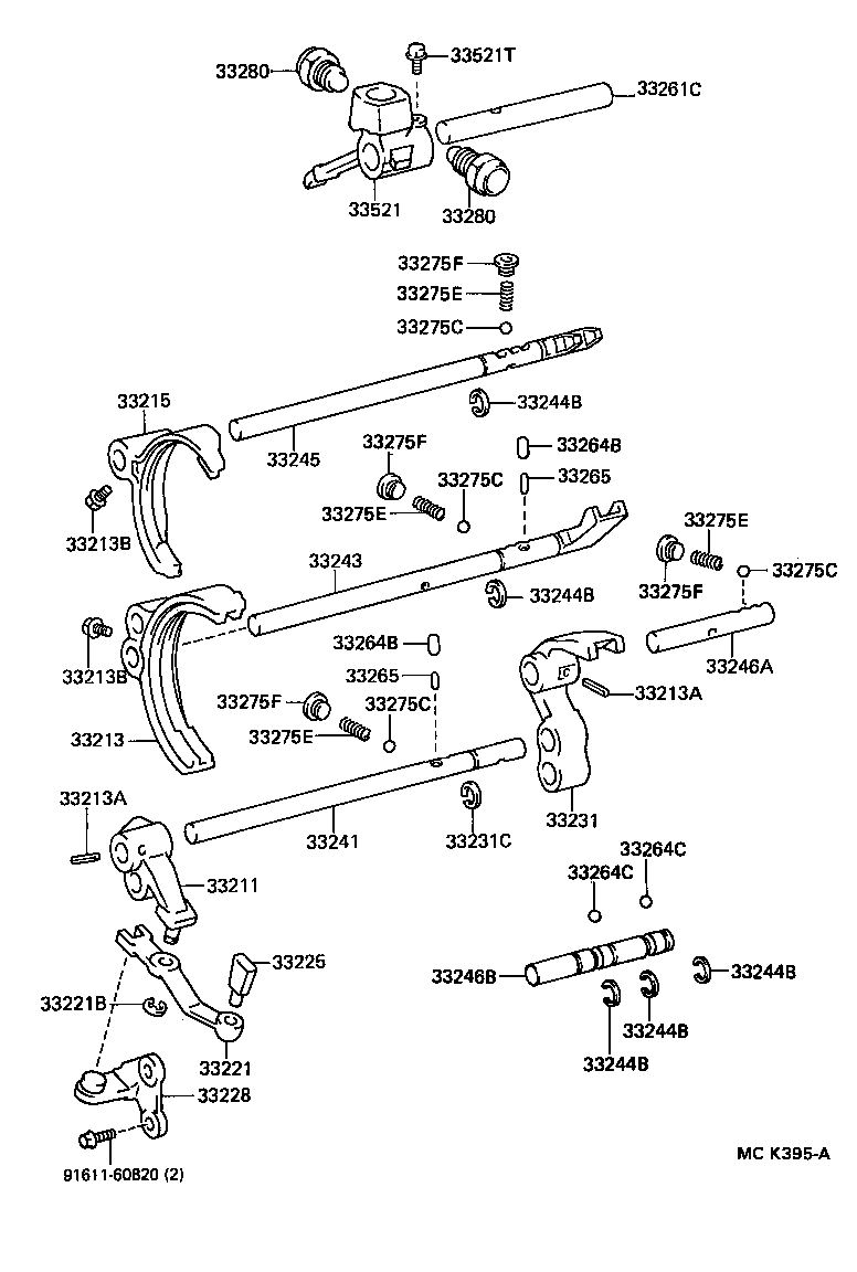  LAND CRUISER 70 |  GEAR SHIFT FORK LEVER SHAFT MTM