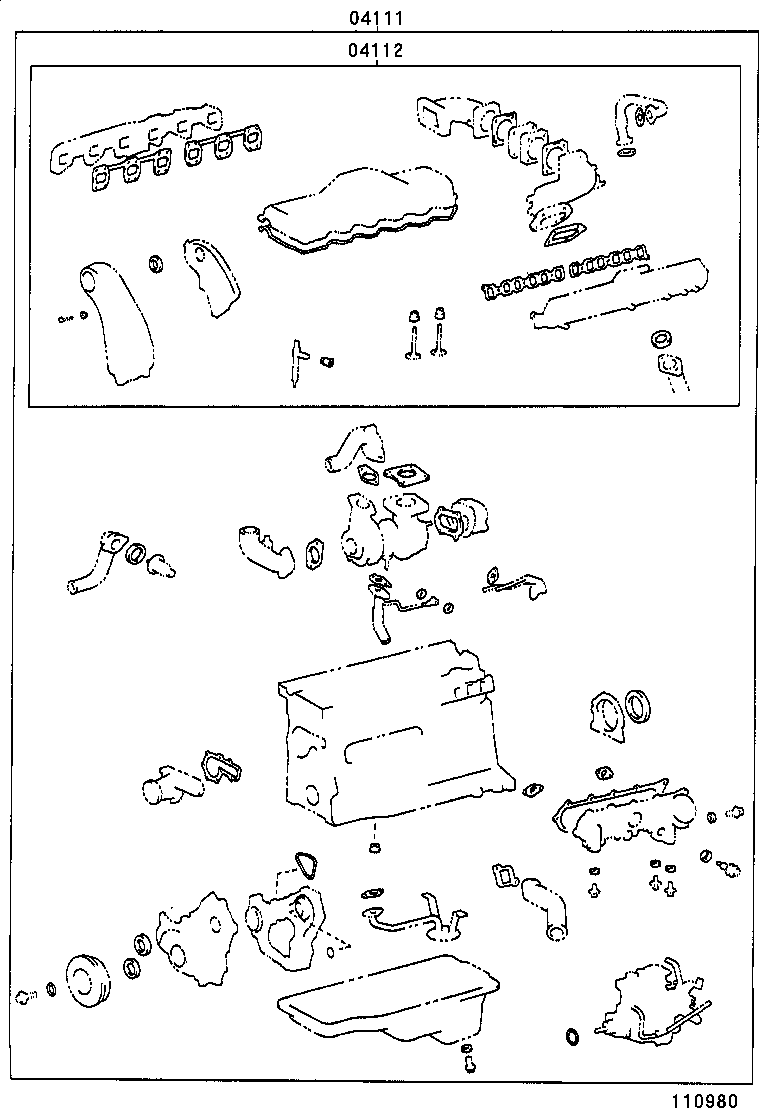  LAND CRUISER 100 105 |  ENGINE OVERHAUL GASKET KIT
