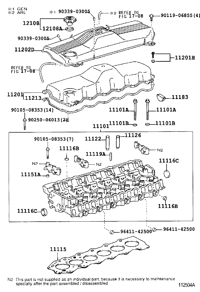  LAND CRUISER 100 105 |  CYLINDER HEAD