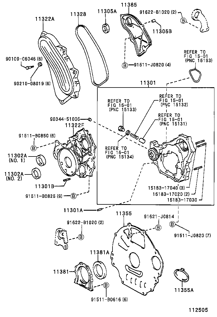  LAND CRUISER 100 105 |  TIMING GEAR COVER REAR END PLATE