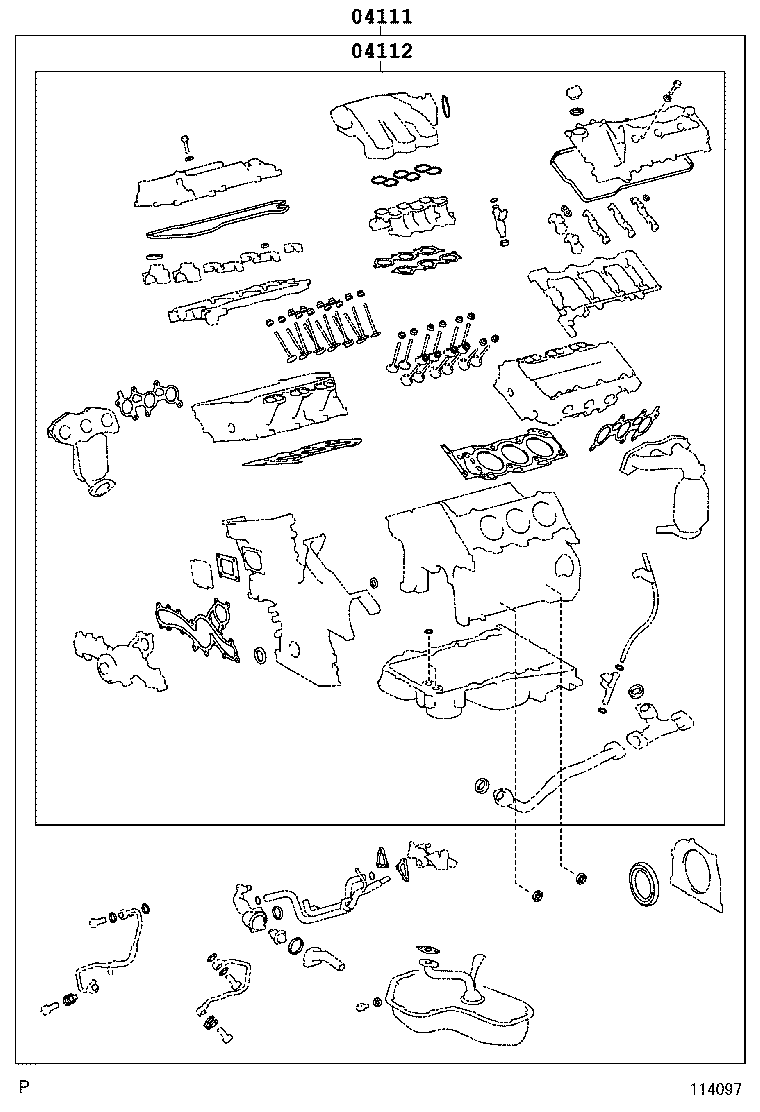  RX300 330 350 |  ENGINE OVERHAUL GASKET KIT