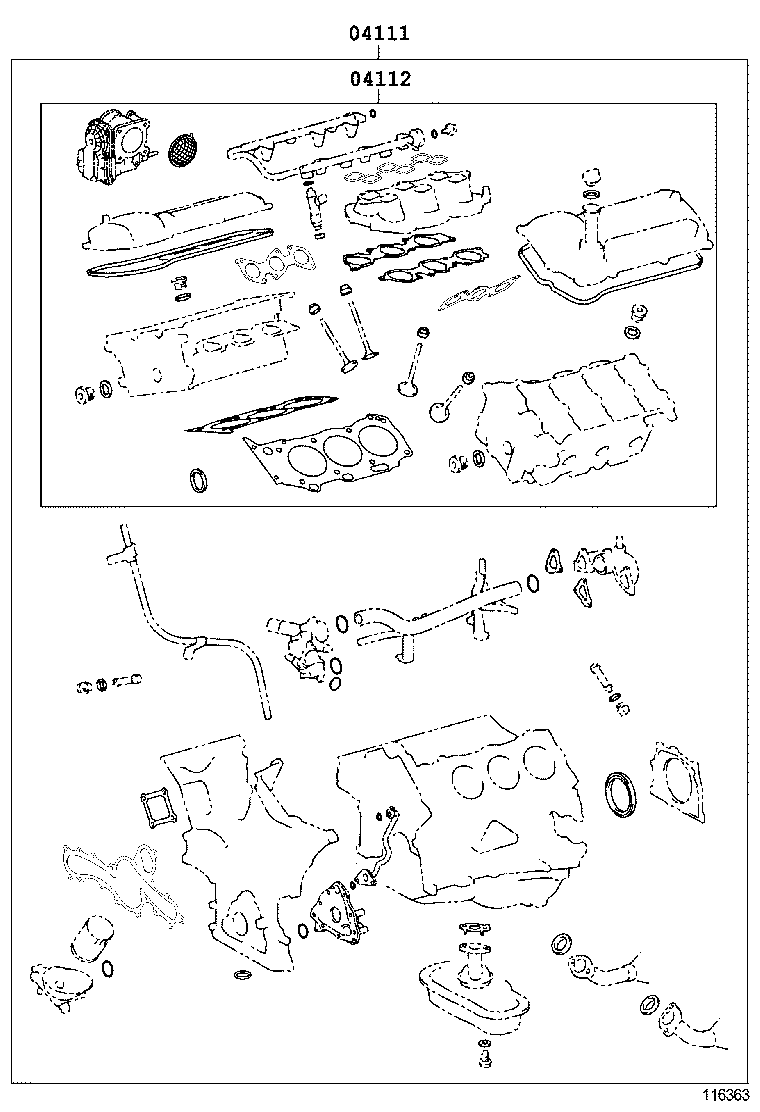  LAND CRUISER PRADO |  ENGINE OVERHAUL GASKET KIT