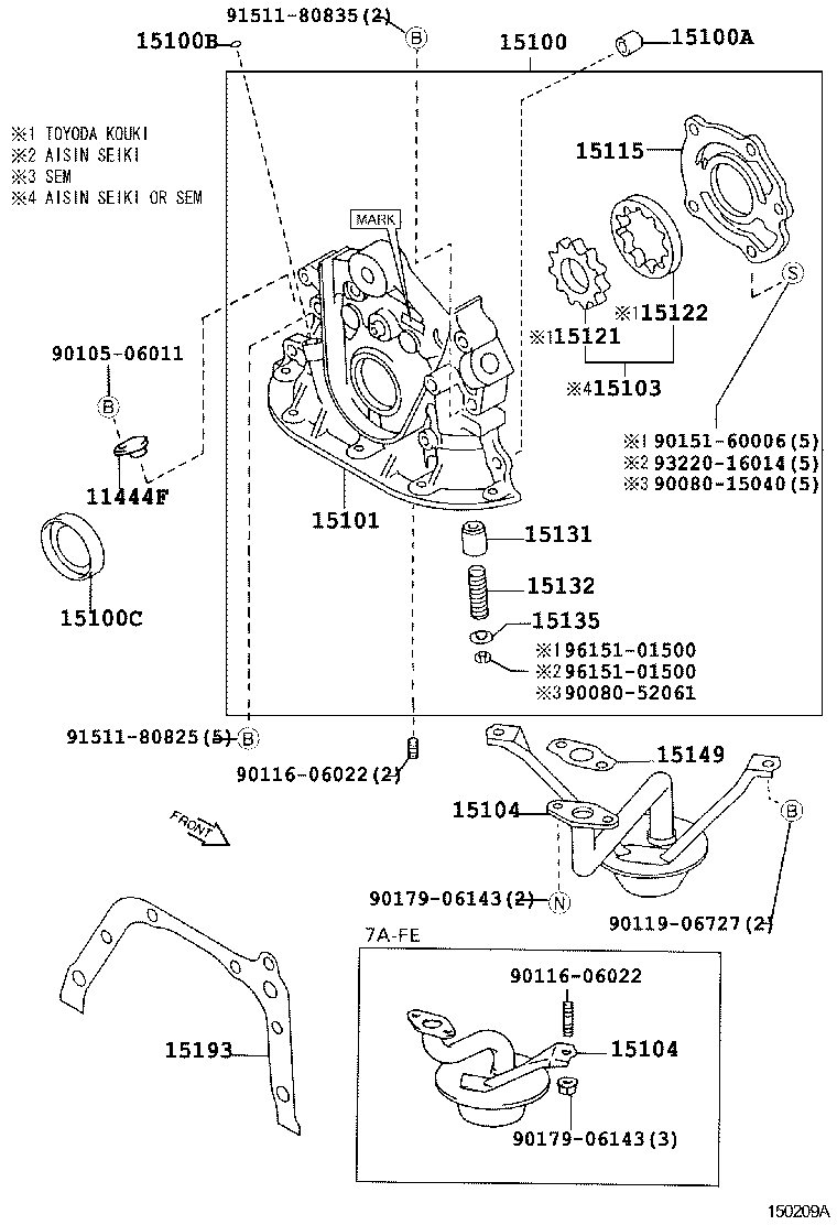  COROLLA |  ENGINE OIL PUMP