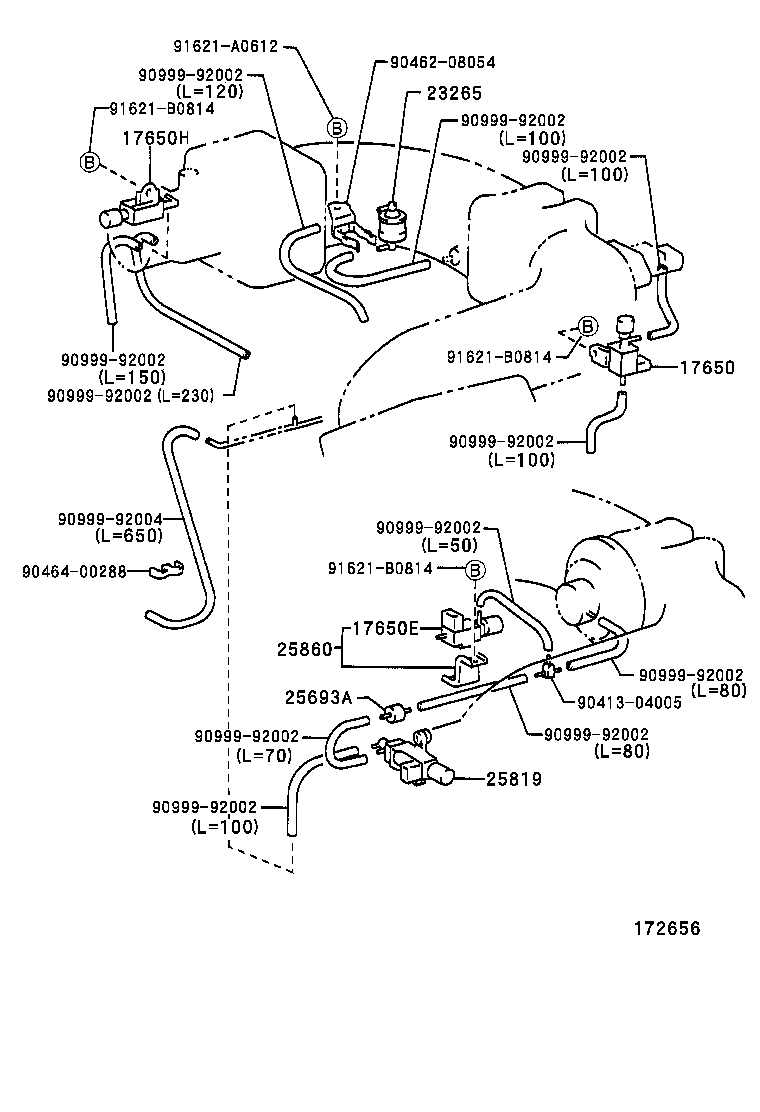  LAND CRUISER 100 105 |  VACUUM PIPING