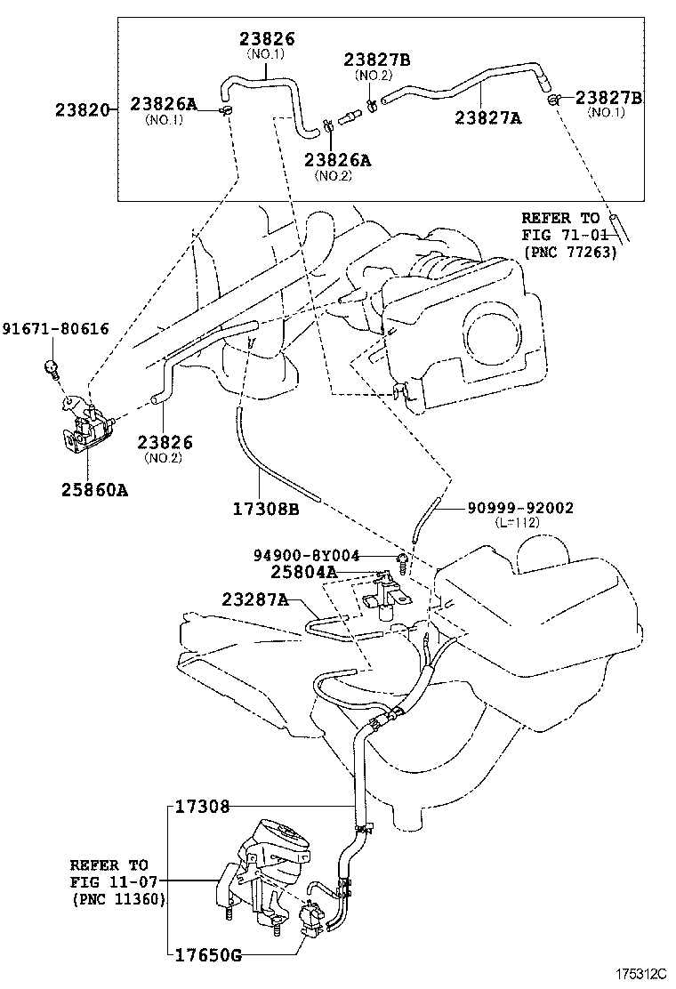  CAMRY AURION HV ARL |  VACUUM PIPING