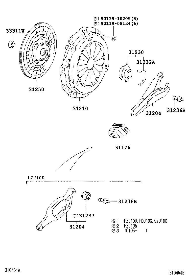  LAND CRUISER 100 105 |  CLUTCH RELEASE FORK