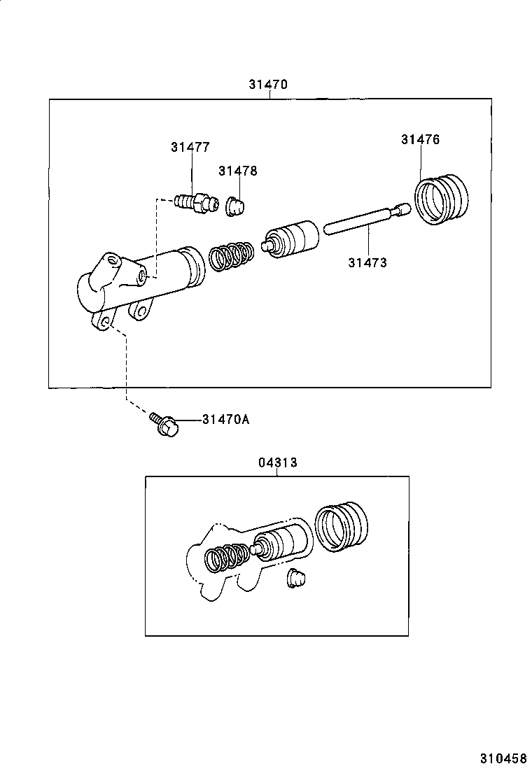 LAND CRUISER 100 105 |  CLUTCH RELEASE CYLINDER