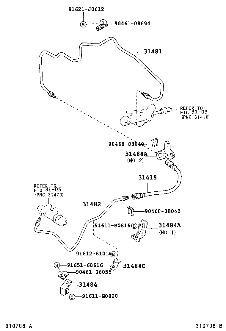  RAV4 |  CLUTCH PEDAL FLEXIBLE HOSE