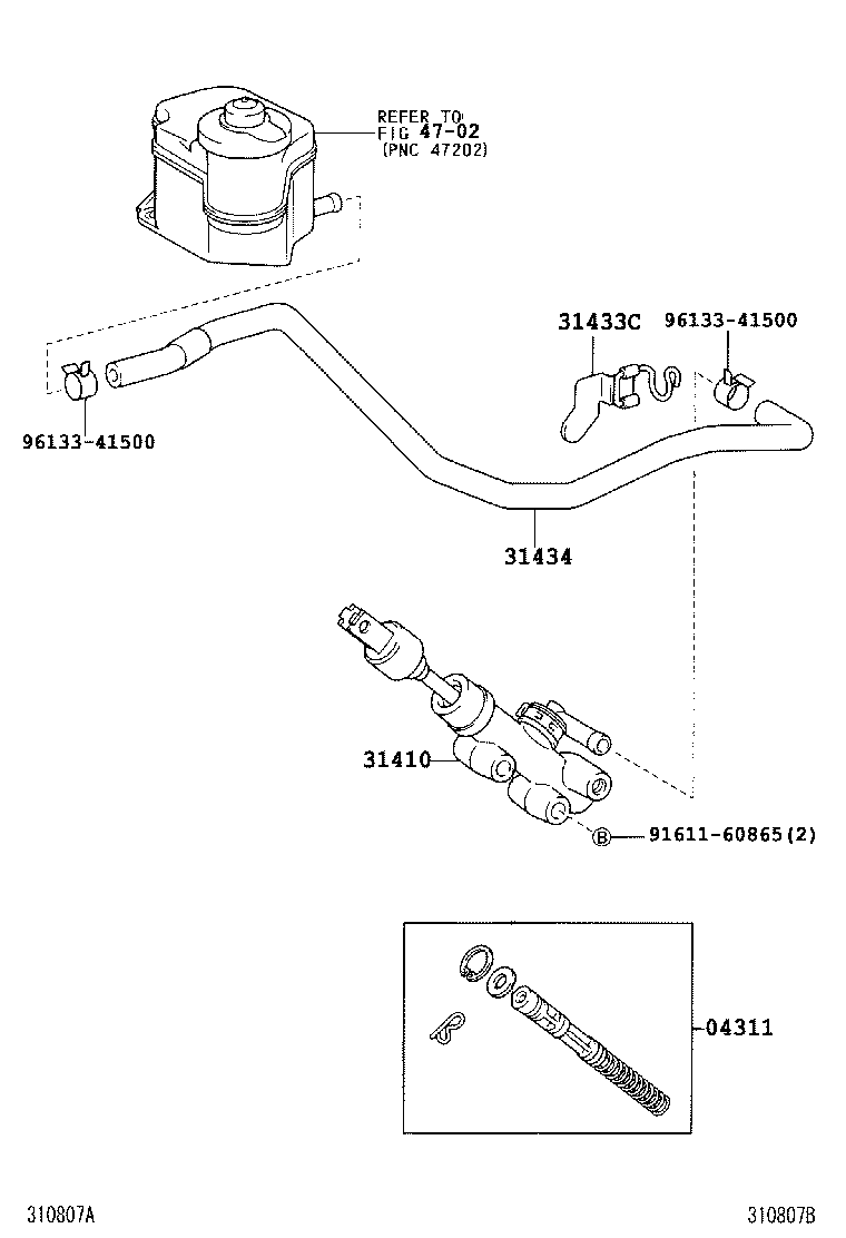  PICNIC AVENSIS VERSO |  CLUTCH MASTER CYLINDER