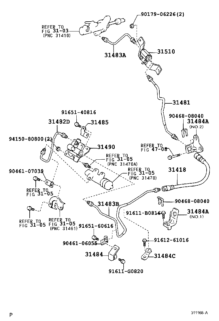  RAV4 |  CLUTCH PEDAL FLEXIBLE HOSE