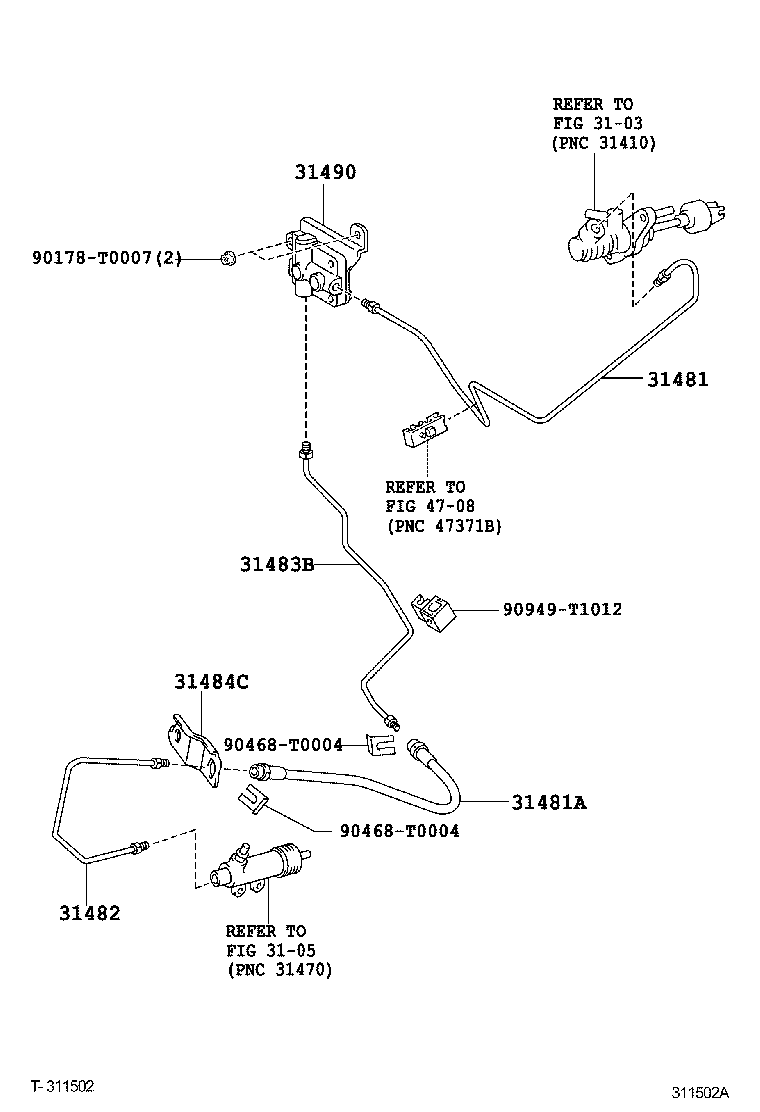  HILUX |  CLUTCH PEDAL FLEXIBLE HOSE