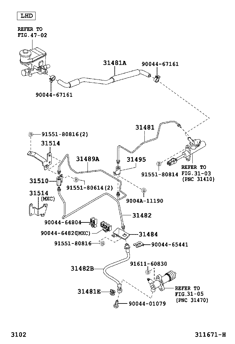  AVANZA |  CLUTCH PEDAL FLEXIBLE HOSE
