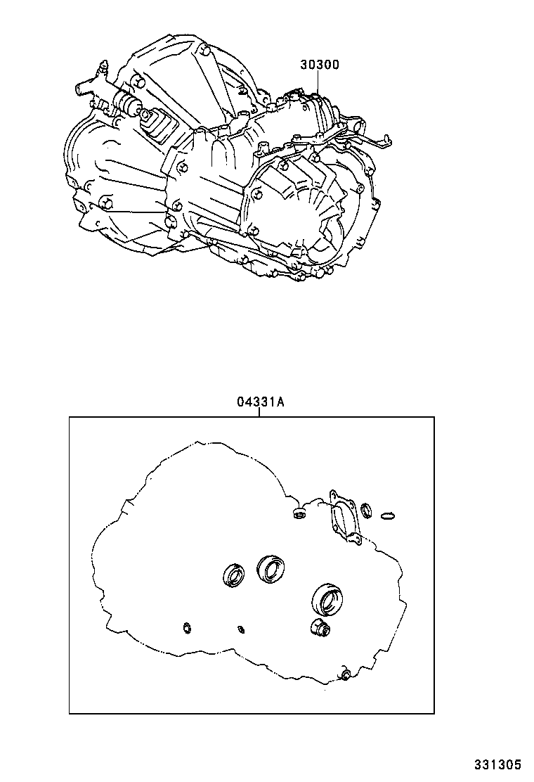  RAV4 |  TRANSAXLE OR TRANSMISSION ASSY GASKET KIT MTM