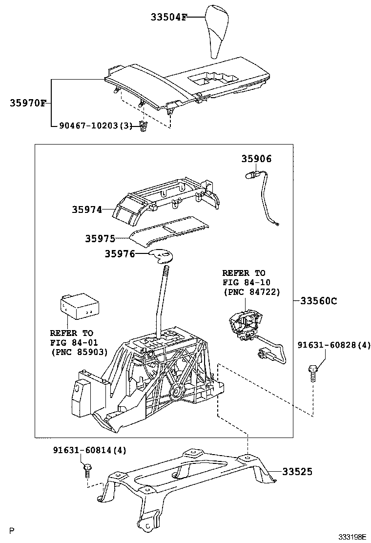  CAMRY AURION HV ARL |  SHIFT LEVER RETAINER