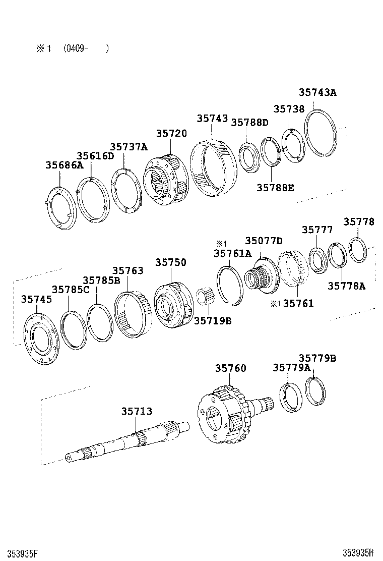  LAND CRUISER 100 105 |  PLANETARY GEAR REVERSE PISTON COUNTER GEAR ATM