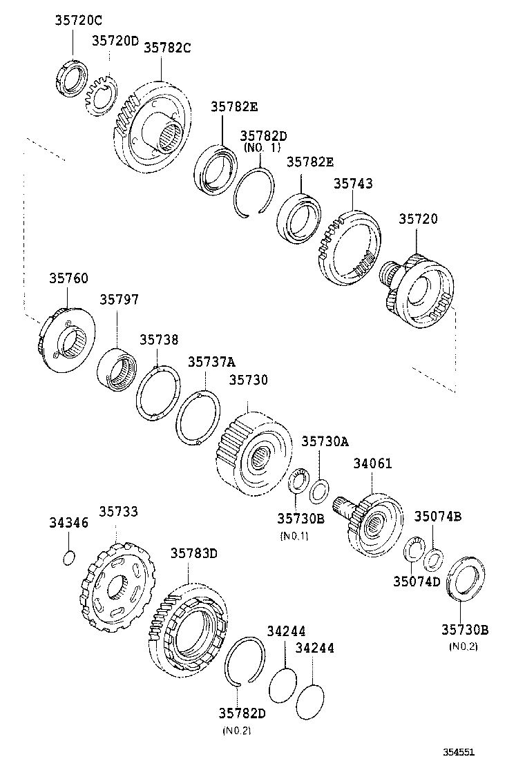  CAMRY AURION HV ARL |  PLANETARY GEAR REVERSE PISTON COUNTER GEAR ATM
