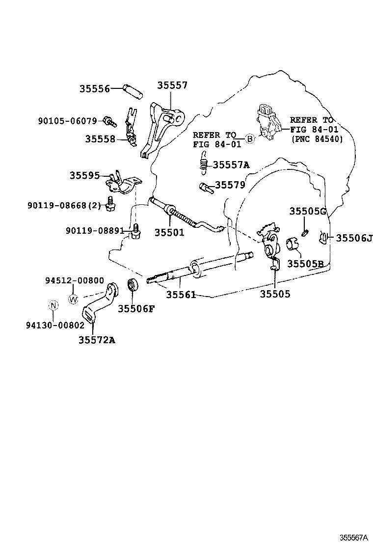  CAMRY AURION HV ARL |  THROTTLE LINK VALVE LEVER ATM