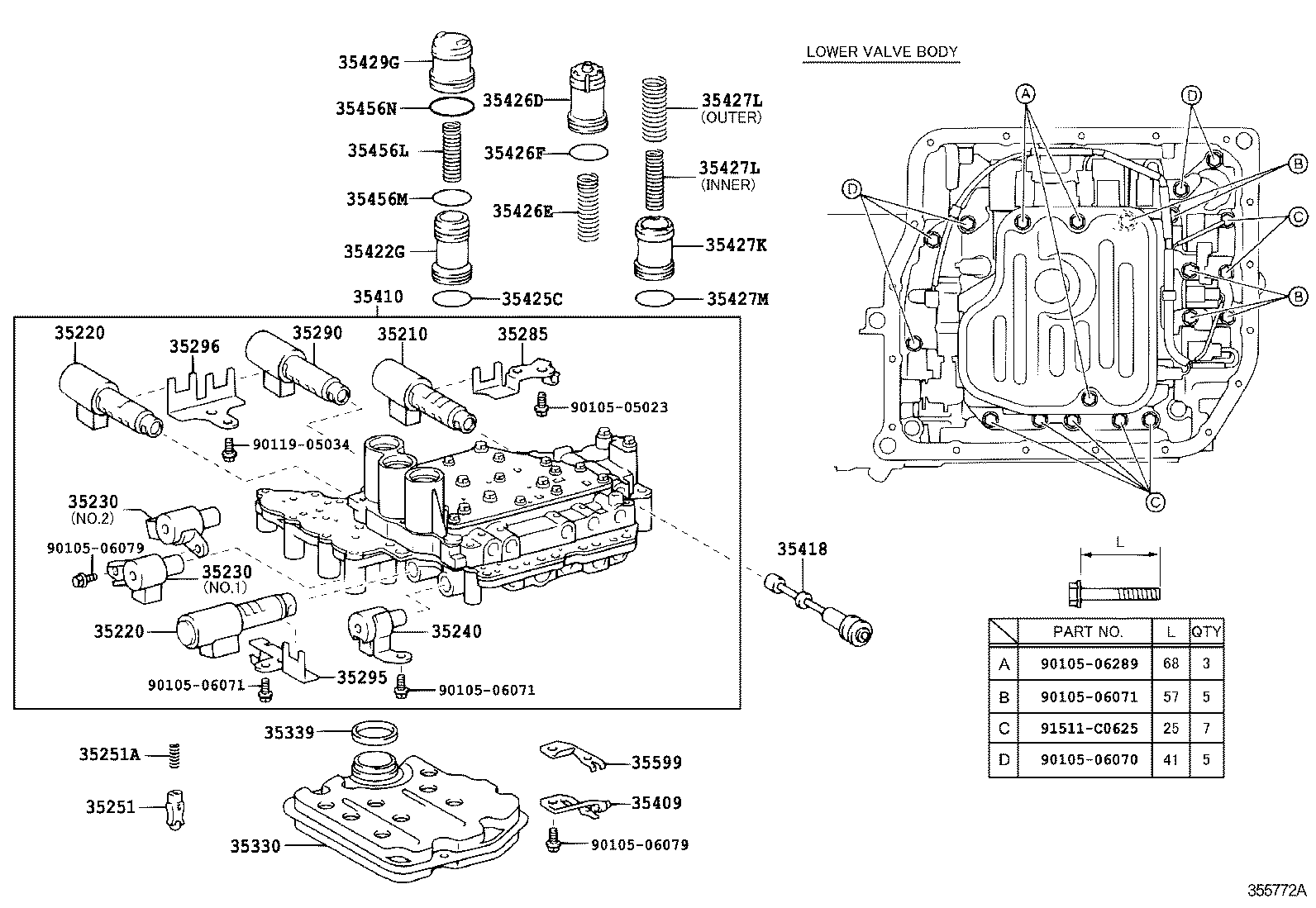  CAMRY AURION HV ARL |  VALVE BODY OIL STRAINER ATM