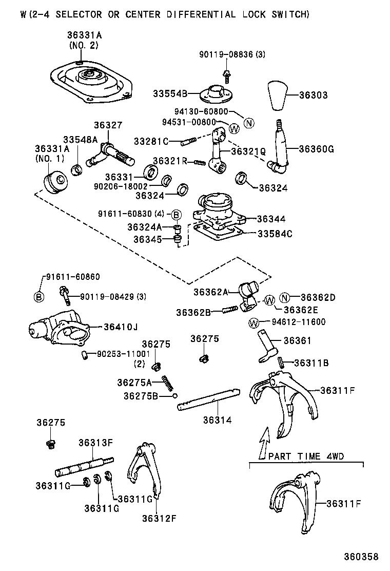  LAND CRUISER 100 105 |  TRANSFER LEVER SHIFT ROD