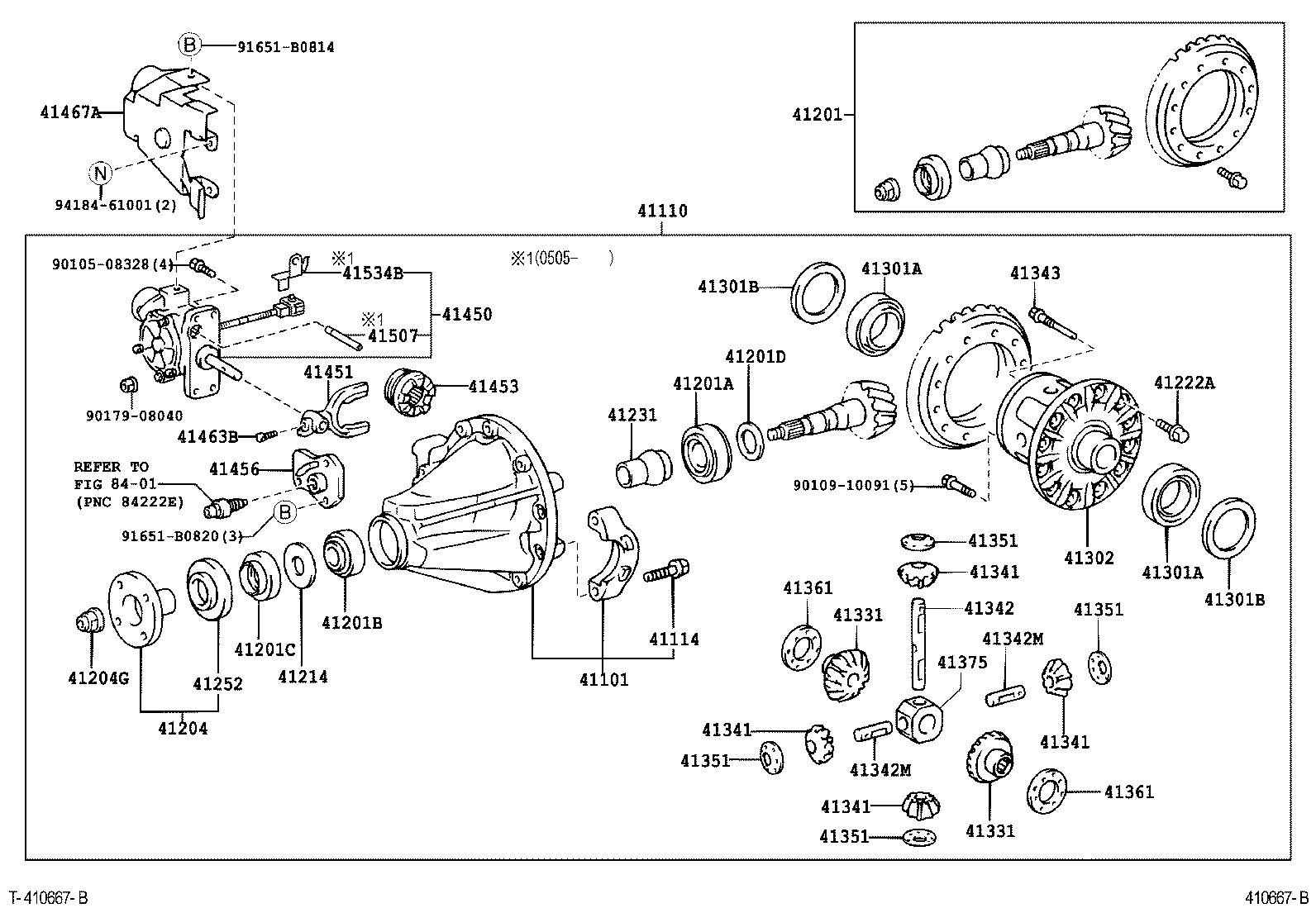  LAND CRUISER 100 105 |  REAR AXLE HOUSING DIFFERENTIAL
