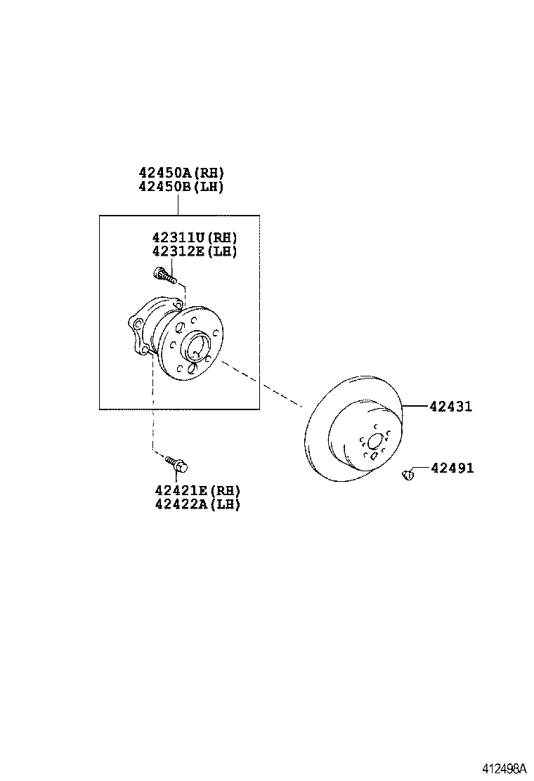  CAMRY AURION HV ARL |  REAR AXLE SHAFT HUB