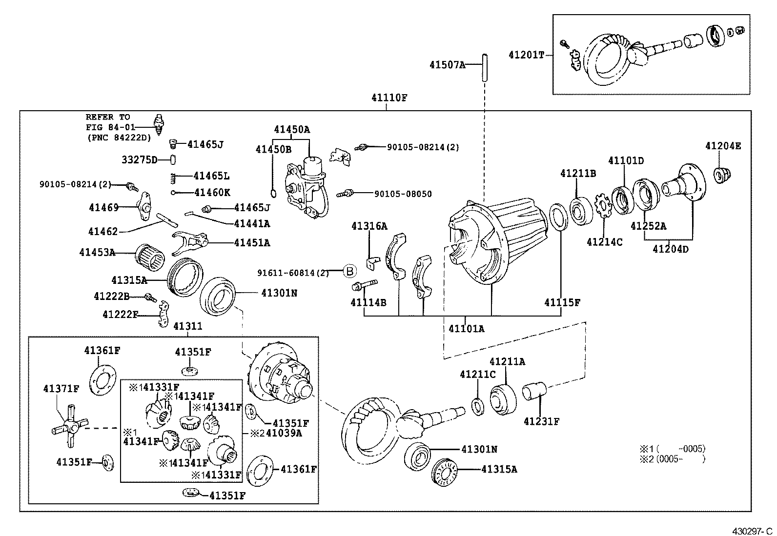  LAND CRUISER 100 105 |  FRONT AXLE HOUSING DIFFERENTIAL