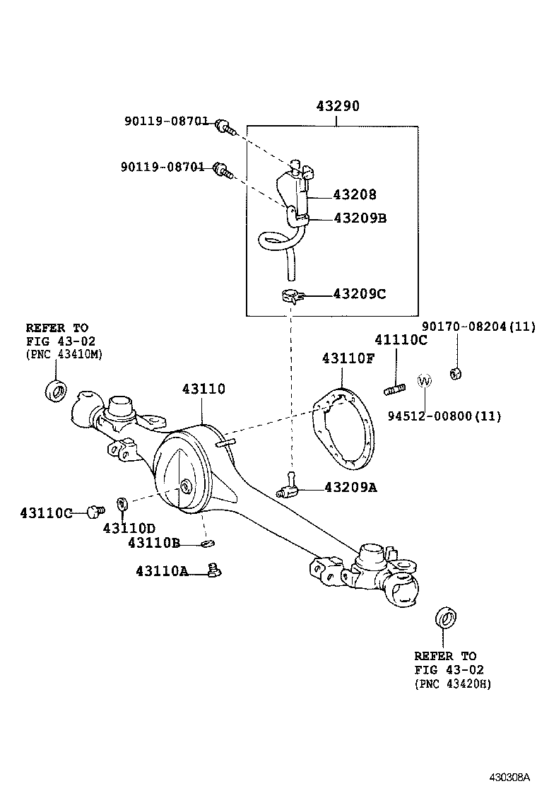  LAND CRUISER 100 105 |  FRONT AXLE HOUSING DIFFERENTIAL