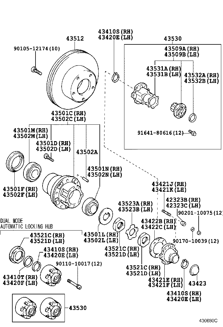  LAND CRUISER 100 105 |  FRONT AXLE HUB