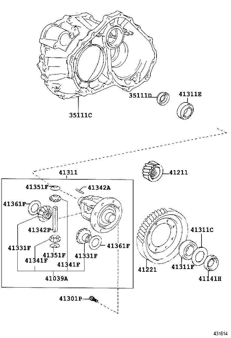  CAMRY AURION HV ARL |  FRONT AXLE HOUSING DIFFERENTIAL